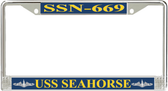 USS Seahorse SSN-669 License Plate Frame