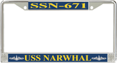 USS Narwhal SSN-671 License Plate Frame
