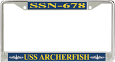 USS Archerfish SSN-678 License Plate Frame