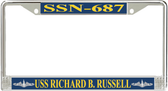 USS Richard B. Russell SSN-687 License Plate Frame