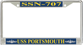 USS Portsmouth SSN-707 License Plate Frame
