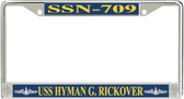 USS Hyman G. Rickover SSN-709 License Plate Frame
