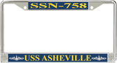 USS Asheville SSN-758 License Plate Frame