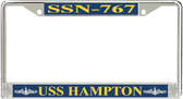USS Hampton SSN-767 License Plate Frame