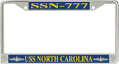 USS North Carolina SSN-777 License Plate Frame