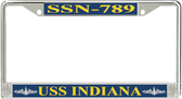 USS Indiana SSN-789 License Plate Frame