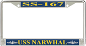 USS Narwhal SS-167 License Plate Frame