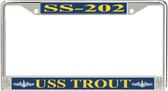 USS Trout SS-202 License Plate Frame