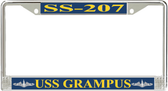 USS Grampus SS-207 License Plate Frame