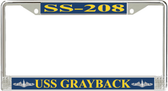 USS Grayback SS-208 License Plate Frame