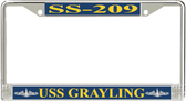 USS Grayling SS-209 License Plate Frame