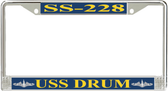 USS Drum SS-228 License Plate Frame