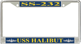 USS Halibut SS-232 License Plate Frame