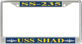 USS Shad SS-235 License Plate Frame