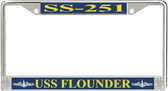 USS Flounder SS-251 License Plate Frame