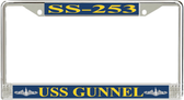 USS Gunnel SS-253 License Plate Frame