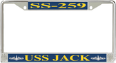 USS Jack SS-259 License Plate Frame