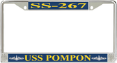 USS Pompon SS-267 License Plate Frame