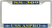 USS Aspro SS-309 License Plate Frame