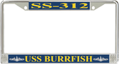 USS Burrfish SS-312 License Plate Frame