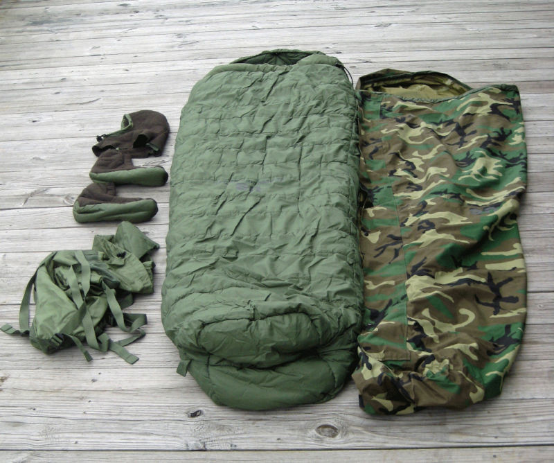 EXTREME COLD WEATHER SLEEP SYSTEM WOODLAND, OLIVE DRAB, US MILITARY Usmc Extreme Cold Weather Sleeping Bag