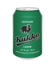 Kukko Lager 4.7% 330ml cans (case of 24) - CELIAC FRIENDLY*
