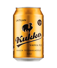 Kukko Pils 5.5% 330ml cans (pack of 12) - CELIAC FRIENDLY*