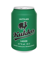 Kukko Lager 4.7% 330ml cans (pack of 12) - CELIAC FRIENDLY*