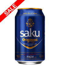 Saku Originaal Beer 5.2% 330ml cans (case of 24)