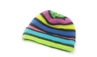 Ladies Lambswool Stripe Beanie Hat (#51)