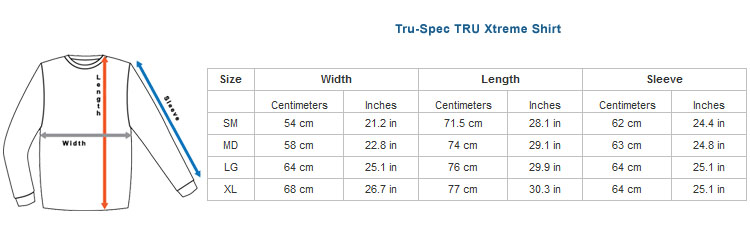 Tru-Spec TRU Xtreme Shirt Black Small - Tactical Asia ...