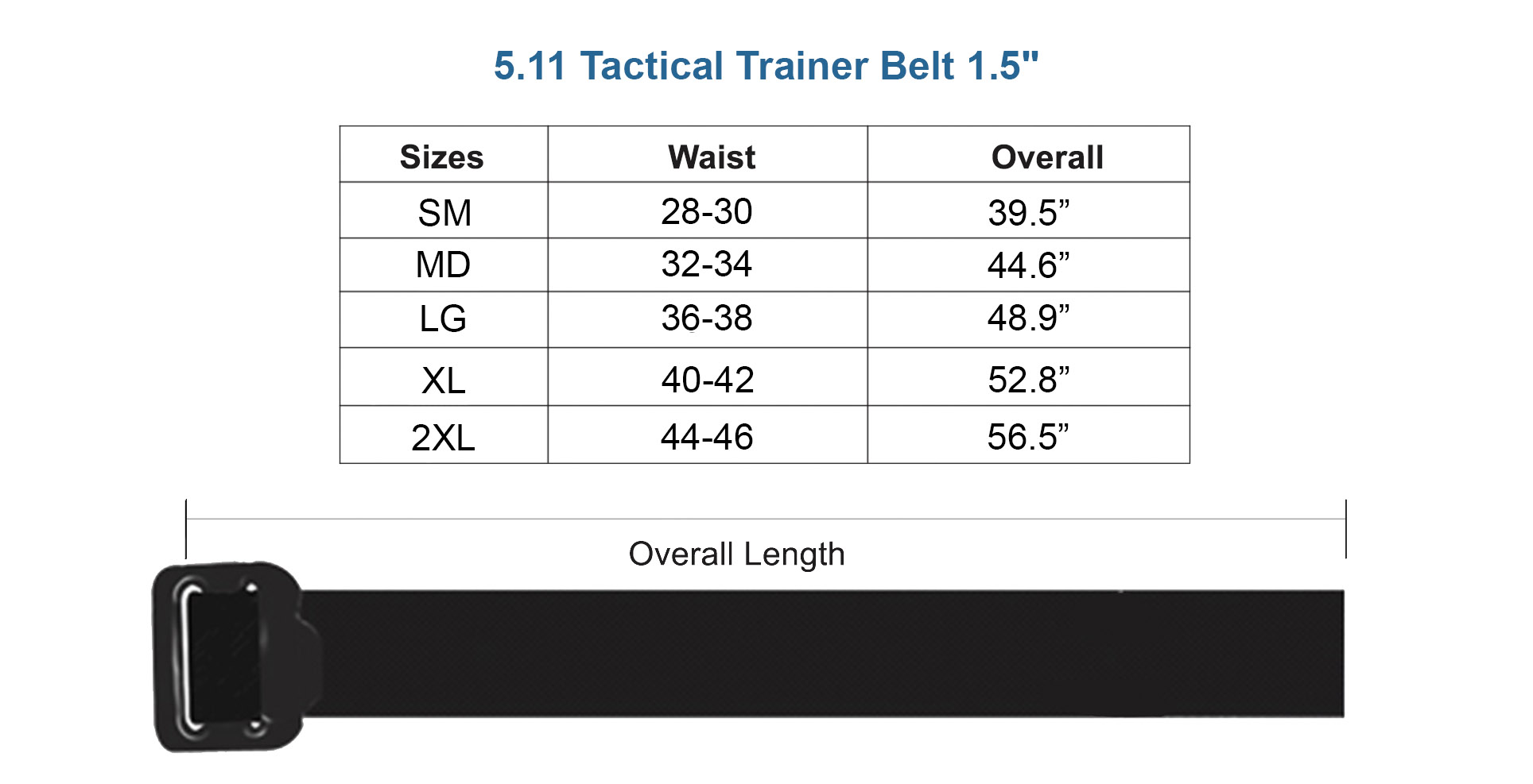 511 Tactical Size Chart