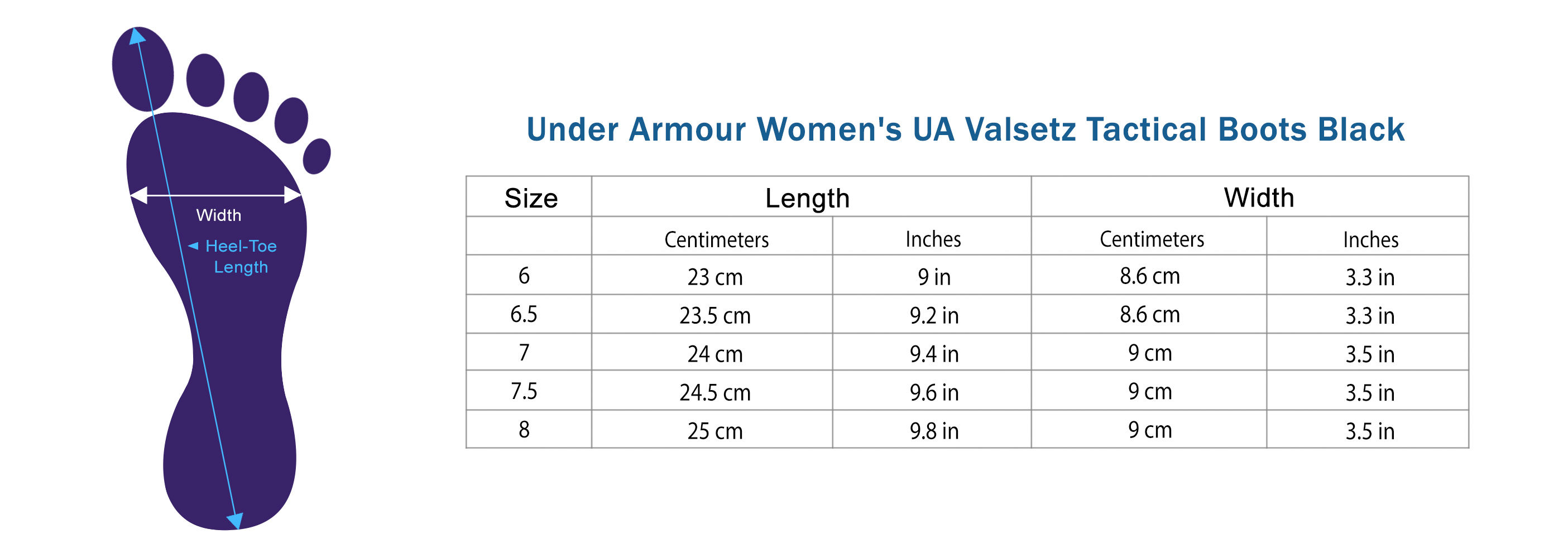Under Armour Women's UA Valsetz Tactical Boots Black Size 6 US ...