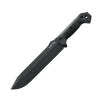 Becker Combat Bowie a synthesis of Becker's trademark ergonomic handle design and a traditionally profiled American Bowie style blade