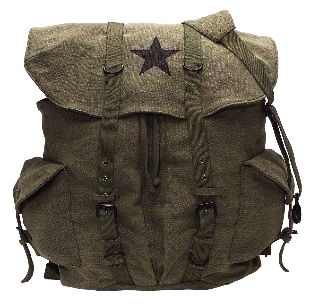 rothco vintage canvas compact backpack