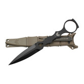  Benchmade SOCP Dagger is a skeletonized fixed blade dagger with finger loop for ease of deployment