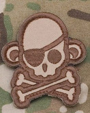 Mil-Spec Monkey Skullmonkey Pirate Patch Desert