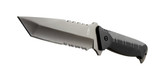 Gerber Warrant Tanto Black Blade and Handle Fixed Blade Knife with Camo Nylon Sheath