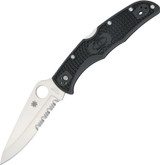 Spyderco Endura 4 Lightweight Black FRN Combination Edge Folding Knife