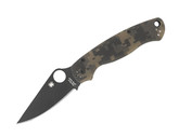 Spyderco Paramilitary 2 Black Blade G10 Plain Edge Folding Knife Camo
