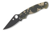 Spyderco Paramilitary 2 Black Blade G10 Plain Edge Folding Knife Camo