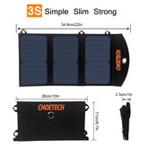 Choetech Foldable 19W Dual-Port Solar Panel Charger with Auto Detect Technology