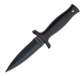 Schrade Small Boot Knife Spear Point Fixed Blade Knife with TPE Handle Black