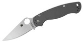 Spyderco Paramilitary 2 G-10 Grey Plain Edge Folding Knife