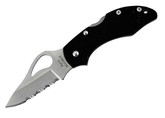 Byrd Robin G-10 Black Combination Edge Folding Knife
