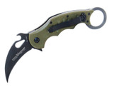Fox 599 Karambit Fine Edge Folding Knife G-10 Olive Drab