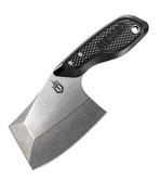 Gerber Tri-Tip Mini Cleaver Black Aluminum Handle Fixed Blade Knife