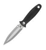 Spyderco Nightstick Plain Edge Black G-10 with Sheath Fixed Blade Knife