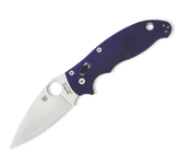 Spyderco Manix 2 G-10 Dark Blue Plain Edge Folding Knife