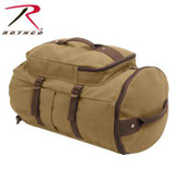 Rothco Convertible 19" Canvas Duffle / Backpack Coyote Brown / Brown